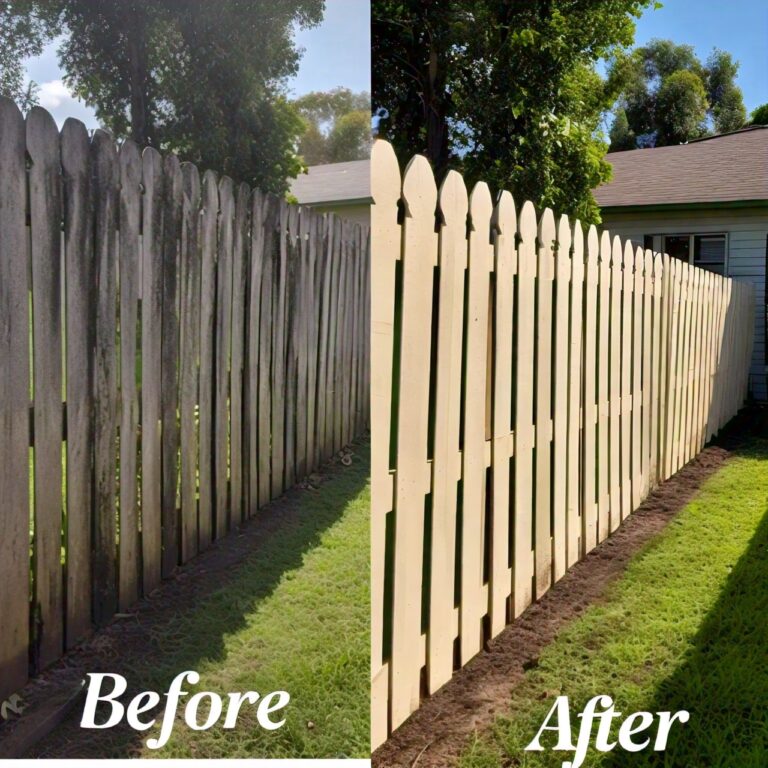 fence power Washing before and after